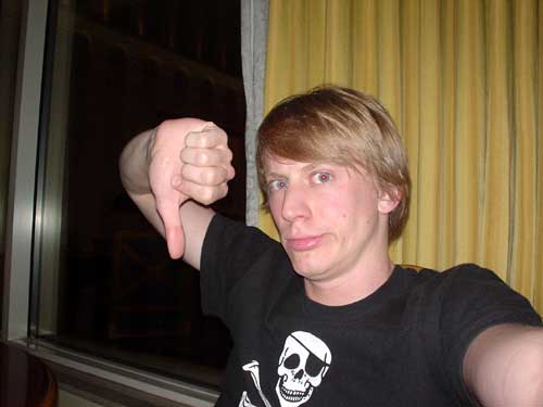 thumbs down
