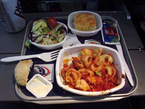 flying + food