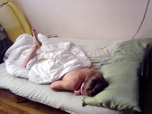 asleep + bed