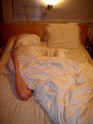 asleep + bed