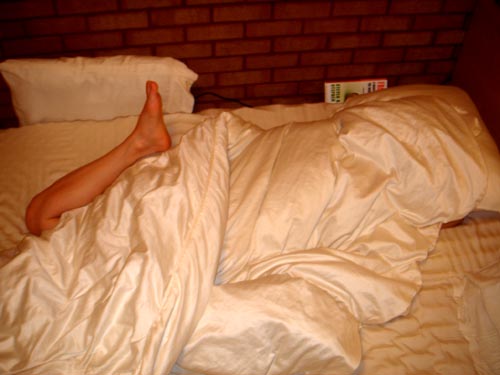 asleep + bed