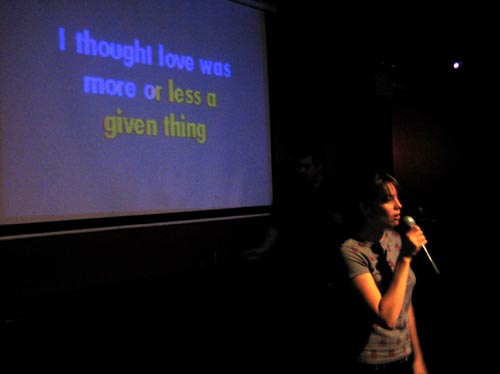karaoke + meredith