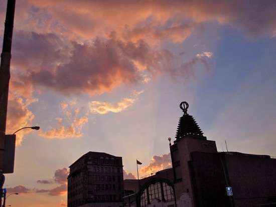 sunset + buildings