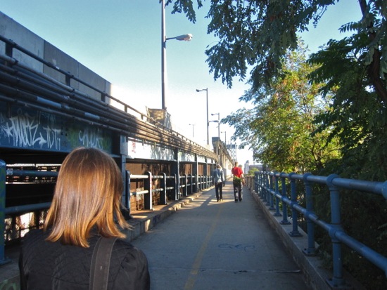walking + meredith