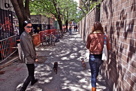 walking + meredith