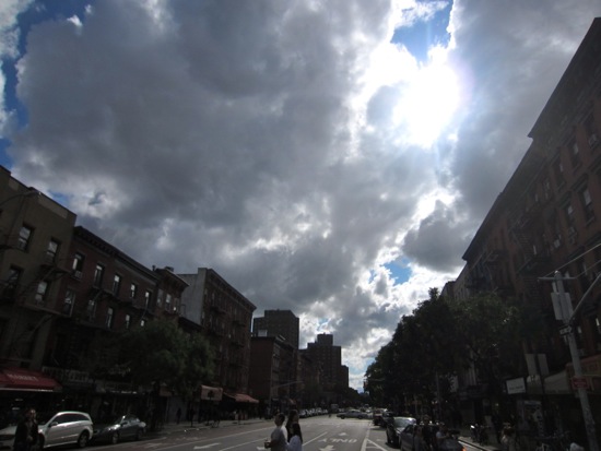 walking + clouds