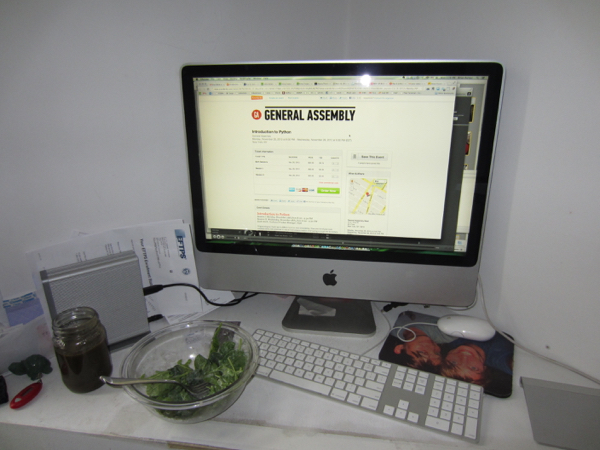 work + food